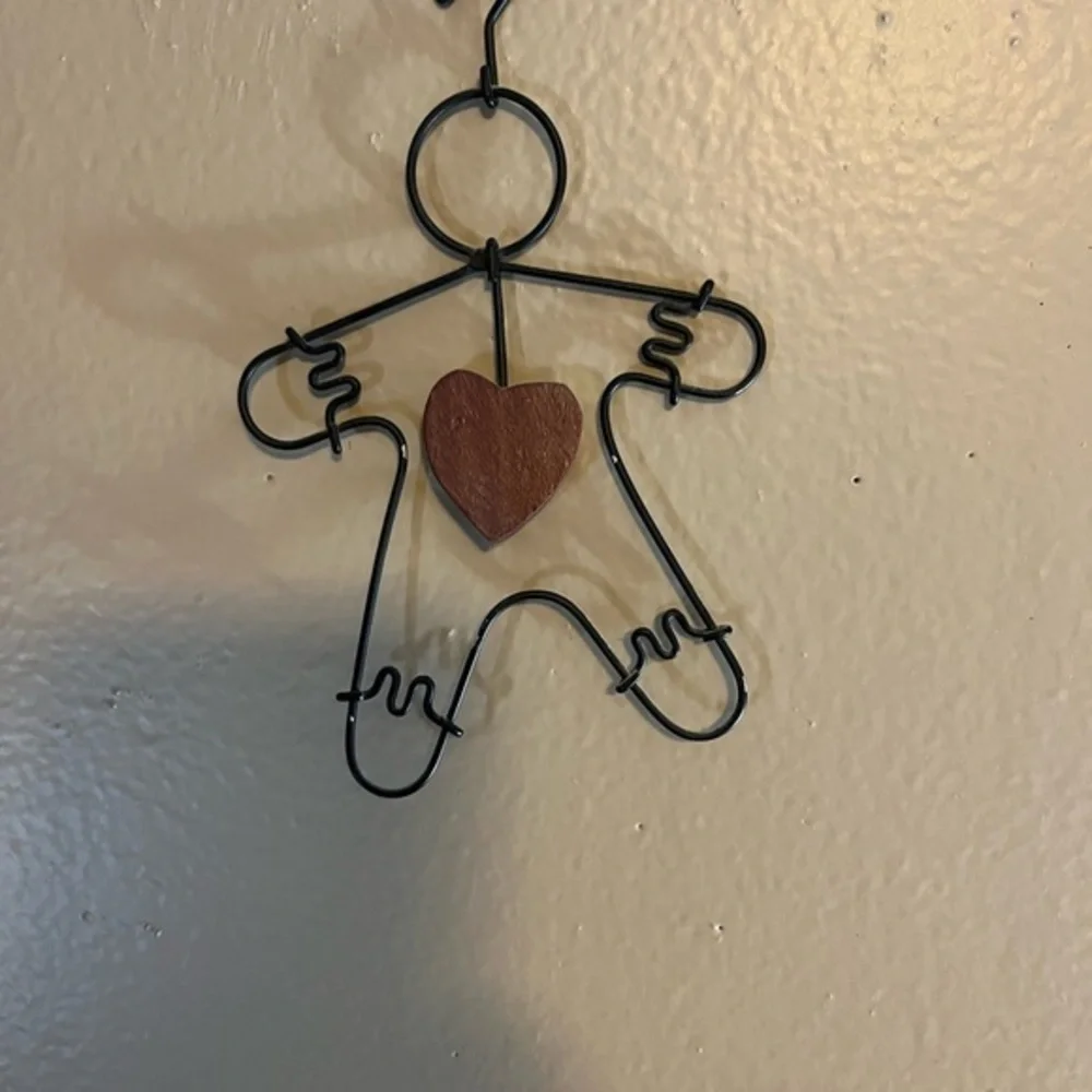 Vintage Wire Heart Gingerbread Decor or Ornament